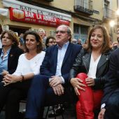 Los líderes socialistas madrileños en el acto de arranque de campaña