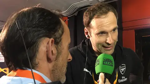 El portero del Arsenal, Petr Cech. El portero del Arsenal, Petr Cech.