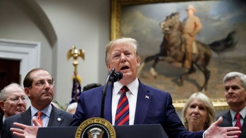 Donald Trump durante una rueda de prensa