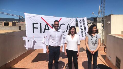 Jos&eacute; Hila, Francina Armengol y Catalina Cladera, en la presentaci&oacute;n de las propuestas del PSIB en materia de vivienda. 