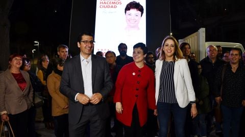 Caballero, Zamora y Maestre, en el inicio de la campaña electoral Caballero, Zamora y Maestre, en el inicio de la campaña electoral