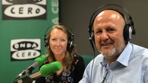 El presidente del Consell de Mallorca y candidato a la presidencia del Govern balear por Més per Mallorca, Miquel Ensenyat, en Onda Cero. Campaña del 26M