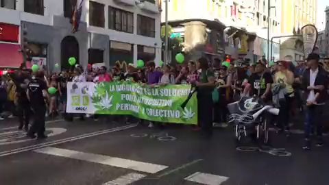 Cientos de personas piden en Madrid una regulaci&oacute;n &quot;integral y social&quot; de la marihuana