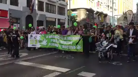 Cientos de personas piden en Madrid una regulación "integral y social" de la marihuana Cientos de personas piden en Madrid una regulación "integral y social" de la marihuana