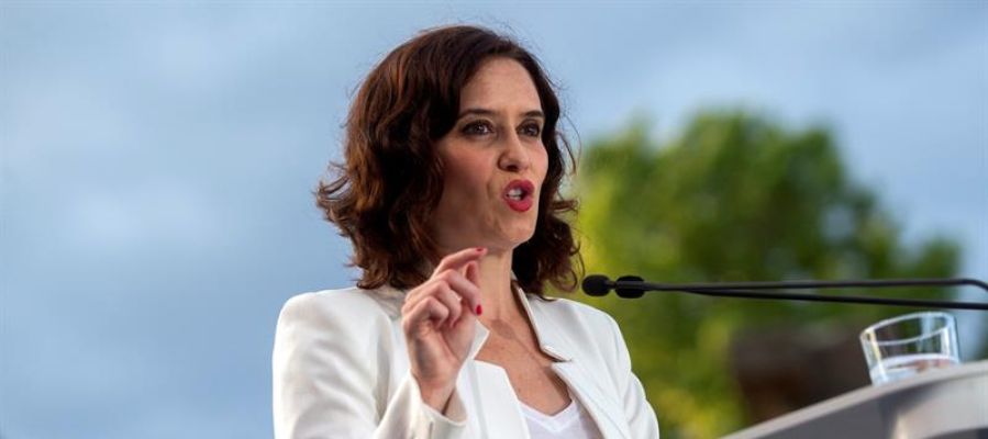 La candidata del PP, Isabel Díaz Ayuso