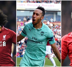 Salah, Aubameyang y Mané Salah, Aubameyang y Mané