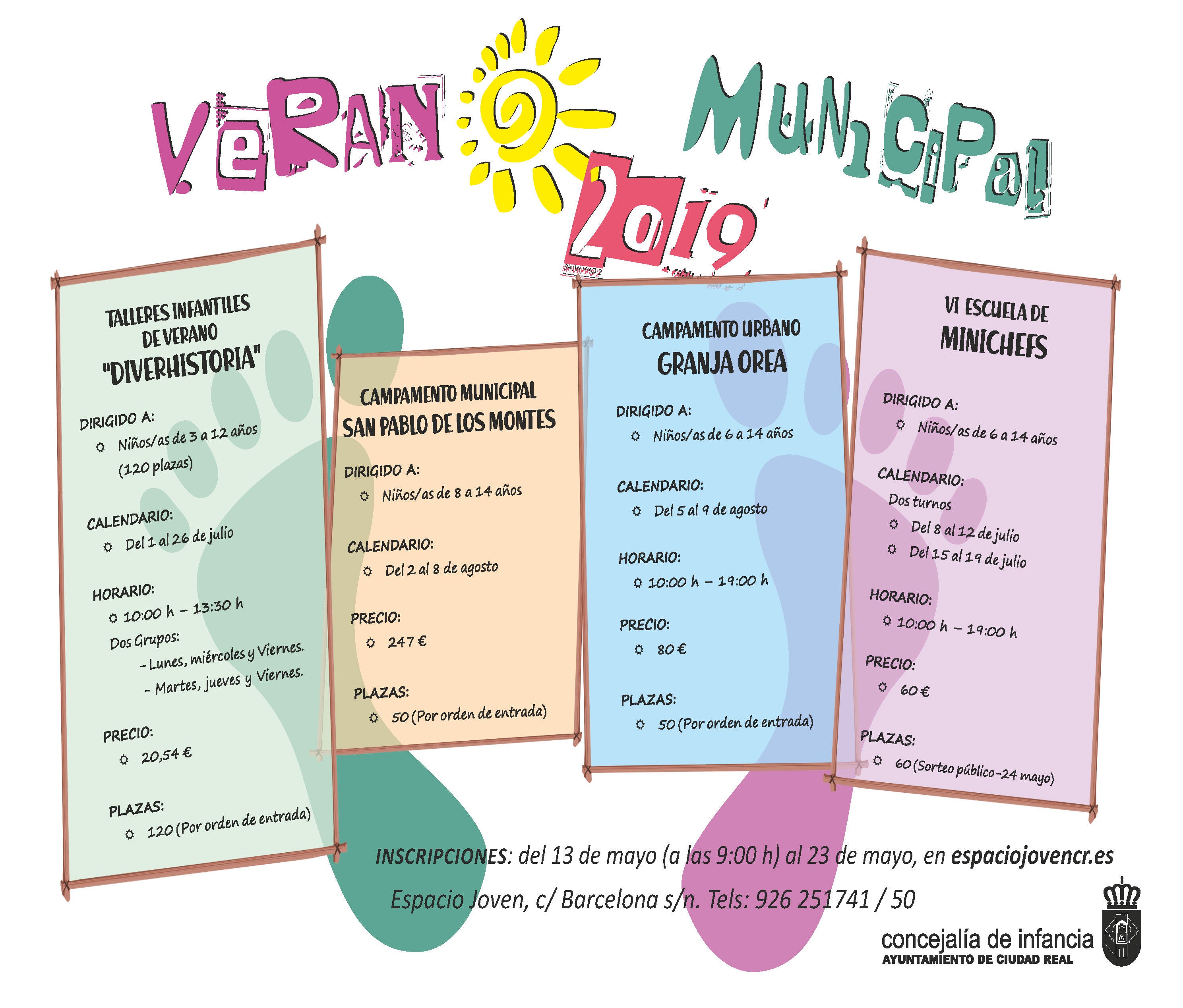 El lunes se abre el plazo de inscripción para las actividades del "Verano Municipal" de Ciudad Real El lunes se abre el plazo de inscripción para las actividades del "Verano Municipal" de Ciudad Real