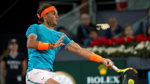 Rafa Nadal en la semifinal del Mutua Madrid Open