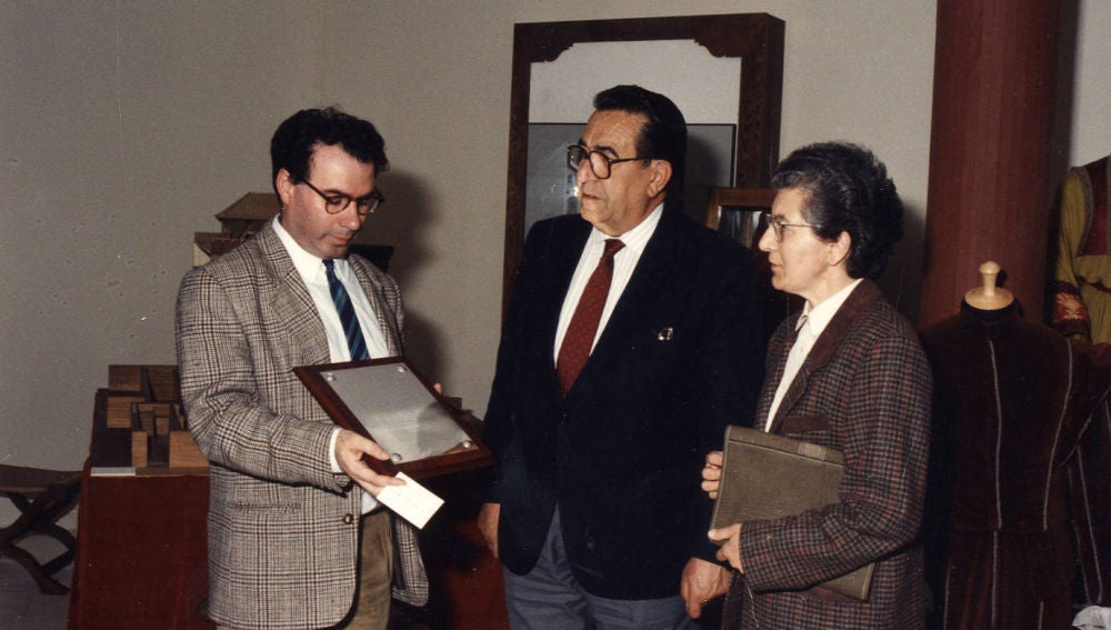 Lopez Condés, en el centro, cuando era alcalde de Almagro