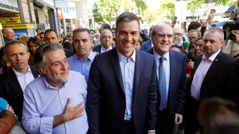 Pedro Sánchez en un acto de campaña del 26M Pedro Sánchez en un acto de campaña del 26M