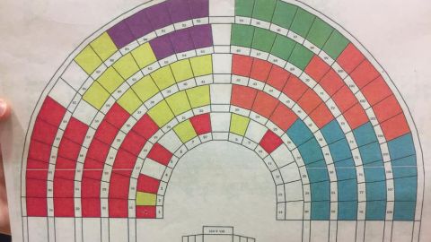 Reparto esca&ntilde;os Corts Valencianes