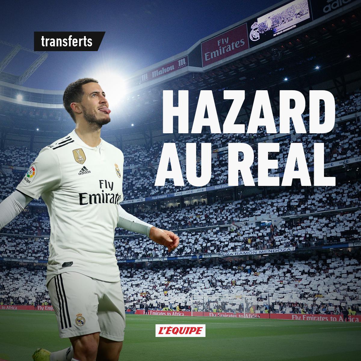 'L'Équipe': Hazard fichará por el Madrid por unos 100 millones de euros y será anunciado tras la Europa League 'L'Équipe': Hazard fichará por el Madrid por unos 100 millones de euros y será anunciado tras la Europa League