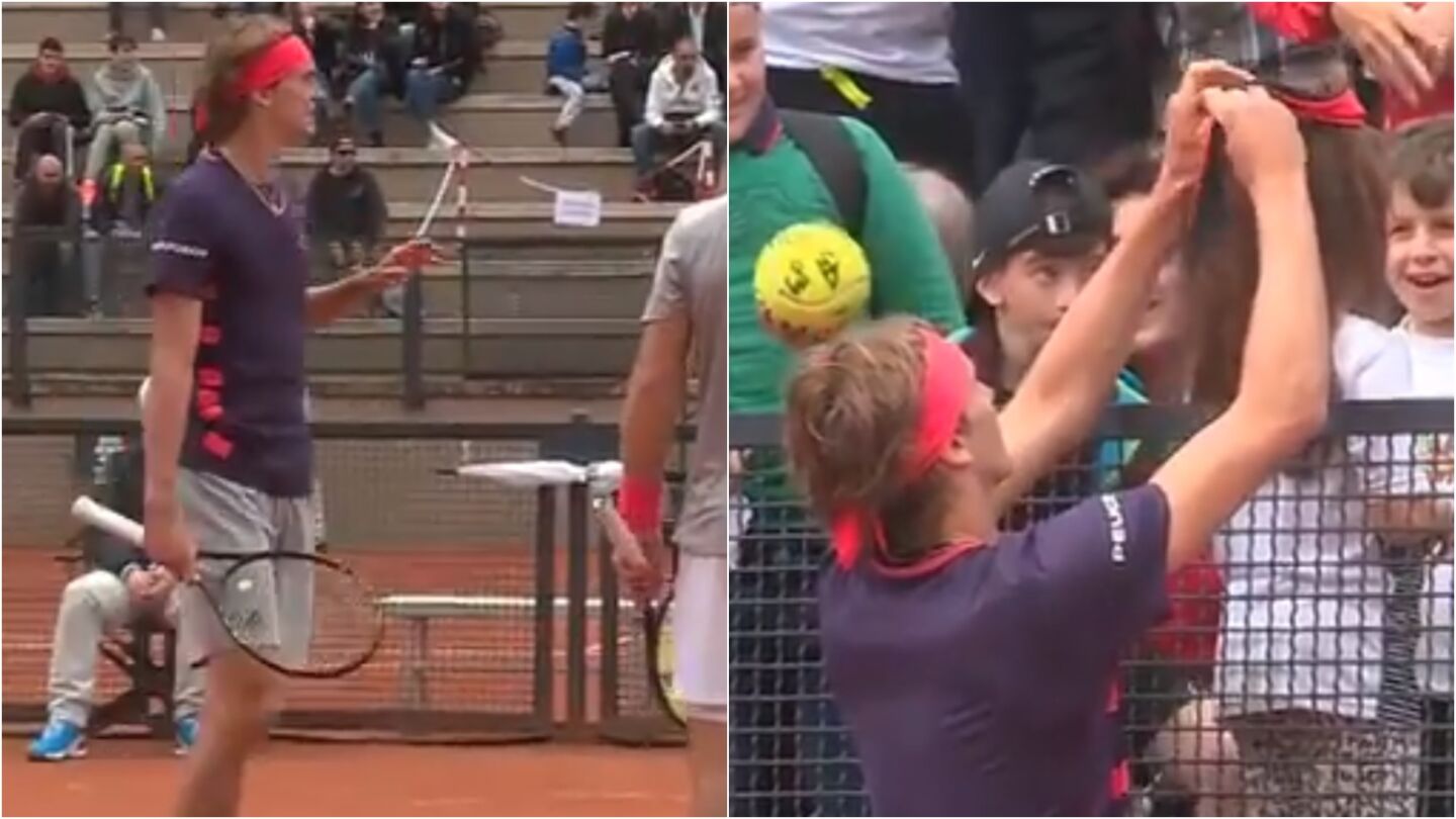 Alexander Zverev y su bonito gesto con una ni&ntilde;a en el Masters de Roma