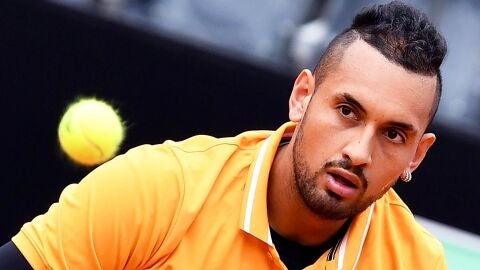 Nick Kyrgios, en su partido ante Medvedev en Roma