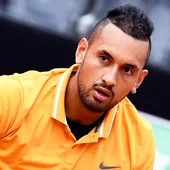 Nick Kyrgios, en su partido ante Medvedev en Roma Nick Kyrgios, en su partido ante Medvedev en Roma