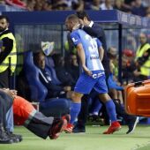 Expulsión de Keidi Bare en el Málaga-Oviedo