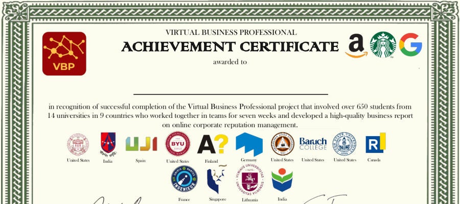 Certificado Master ELIT Certificado Master ELIT