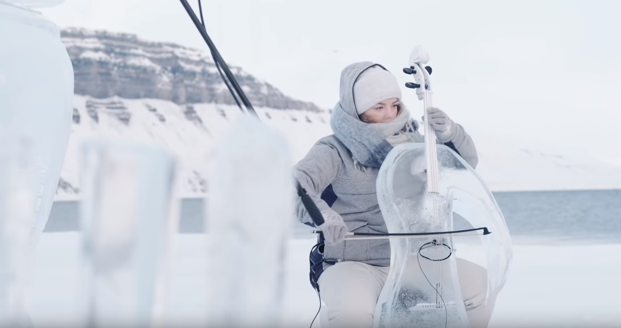 Realizan un concierto con instrumentos de hielo en el Ártico para apoyar la creación de santuarios marinos Realizan un concierto con instrumentos de hielo en el Ártico para apoyar la creación de santuarios marinos