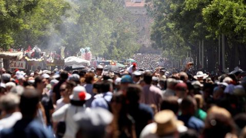 Aspecto que presentaba la por la Pradera de San Isidro