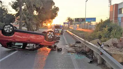 Accidente de circulación en Elche. Accidente de circulación en Elche.