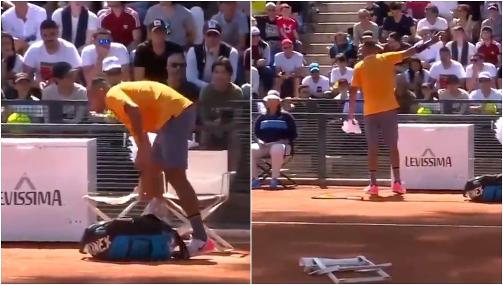 Nick Kyrgios, descalificado en Roma tras perder los papeles: grita al público y lanza una silla a la pista Nick Kyrgios, descalificado en Roma tras perder los papeles: grita al público y lanza una silla a la pista