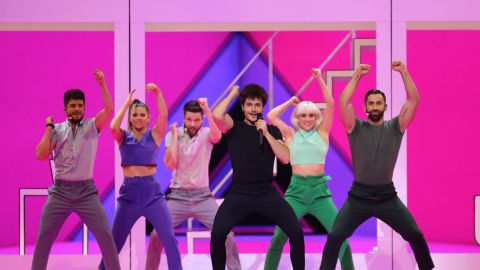 Miki se presenta durante los ensayos de vestimenta de la semifinal de Eurovisi&oacute;n 