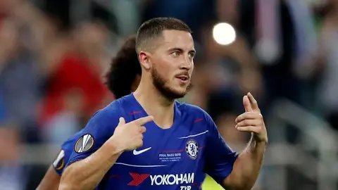Eden Hazard, en un partido con el Chelsea Eden Hazard, en un partido con el Chelsea
