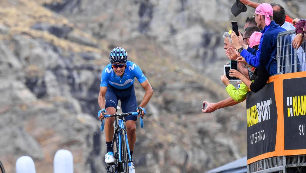 Mikel Landa, en una etapa del Giro de Italia