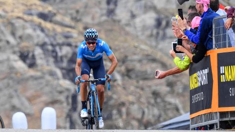 Mikel Landa, en una etapa del Giro de Italia