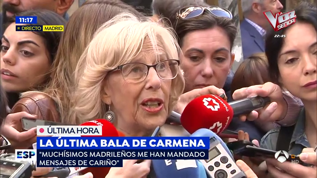 Carmena anuncia que intentará ser investida alcaldesa aunque aún no ha llegado a pactos Carmena anuncia que intentará ser investida alcaldesa aunque aún no ha llegado a pactos