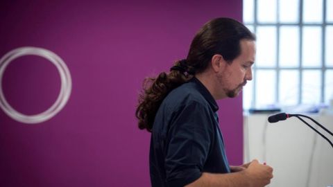 El secretario general de Podemos, Pablo Iglesias