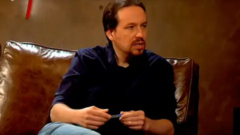 Pablo Iglesias durante su entrevista con Monedero Pablo Iglesias durante su entrevista con Monedero