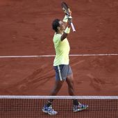 Nadal celebra una nueva victoria en Roland Garros