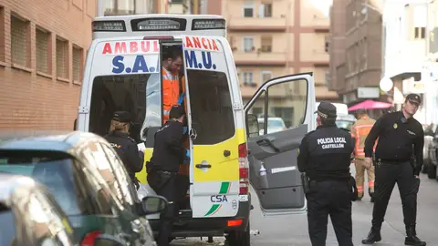 Imagen de archivo de una ambulancia en Castellón Imagen de archivo de una ambulancia en Castellón