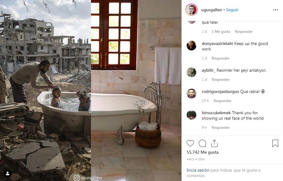 Las emotivas imágenes de un fotógrafo turco que separan dos mundos con una línea Las emotivas imágenes de un fotógrafo turco que separan dos mundos con una línea