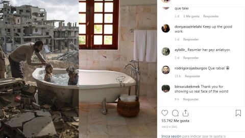 Imagen del fot&oacute;grafo turco, Uğur Gallenkuş, que muestra dos mundos separados por una l&iacute;nea