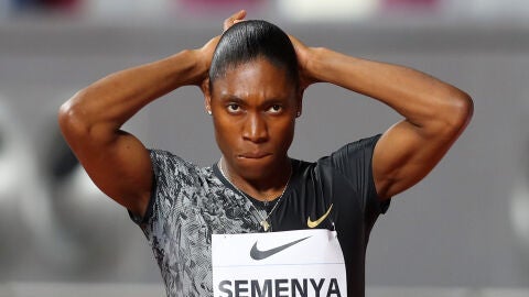 Semenya, durante una prueba