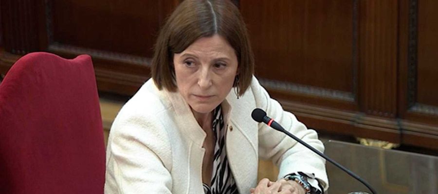 La expresidenta del Parlament, Carme Forcadell, durante el juicio del 'procés'. La expresidenta del Parlament, Carme Forcadell, durante el juicio del 'procés'.