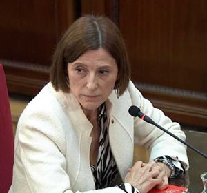 La expresidenta del Parlament, Carme Forcadell, durante el juicio del 'procés'. La expresidenta del Parlament, Carme Forcadell, durante el juicio del 'procés'.
