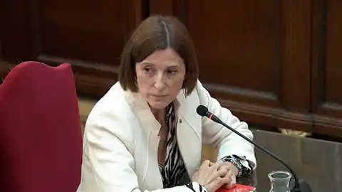 La expresidenta del Parlament, Carme Forcadell, durante el juicio del 'procés'. La expresidenta del Parlament, Carme Forcadell, durante el juicio del 'procés'.