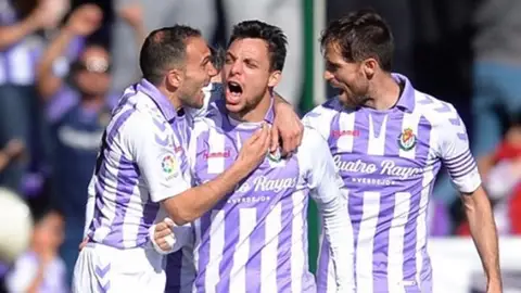 Óscar Plano celebra un gol Óscar Plano celebra un gol