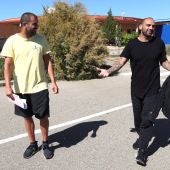 Carlos Aranda y Raúl Bravo, a su salida de prisión