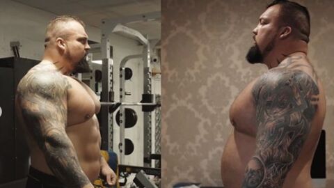 El cambio f&iacute;sico de Eddie Hall en 17 d&iacute;as