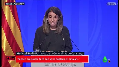 Meritxell Budó, portavoz de la Generalitat de Cataluña Meritxell Budó, portavoz de la Generalitat de Cataluña