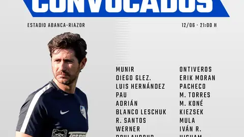 Lista de convocados para el Depor - Málaga Lista de convocados para el Depor - Málaga