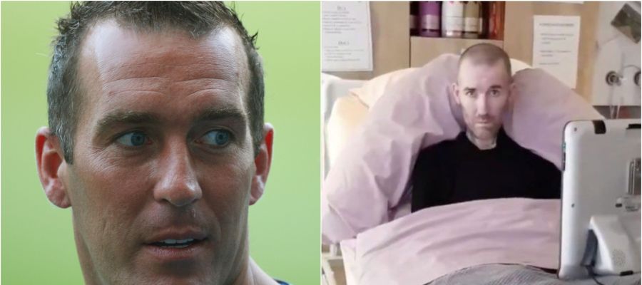 Fernando Ricksen, en su época como jugador y en la cama del hospital Fernando Ricksen, en su época como jugador y en la cama del hospital