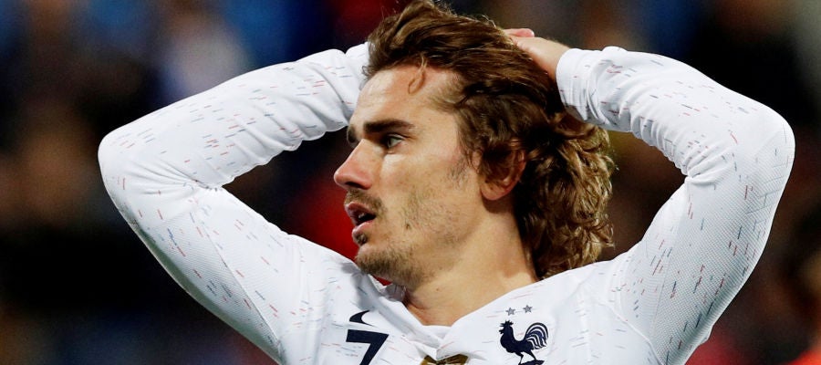 Griezmann, en el partido de Francia Griezmann, en el partido de Francia