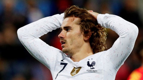 Griezmann, en el partido de Francia
