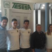 Víctor Sánchez del Amo, Ricca y Juankar en la sede de Tesesa con Pepe y Lorena Hernández