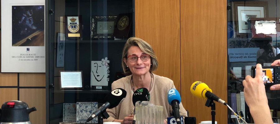 La rectora de la UJI, Eva Alcón. La rectora de la UJI, Eva Alcón.